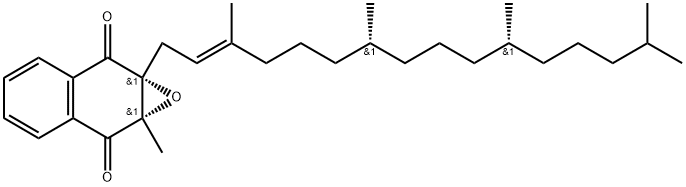 Naphth[2,3-b]oxirene-2,7-dione, 1a,7a-dihydro-1a-methyl-7a-(3,7,11,15-tetramethyl-2-hexadecenyl)-, [1aS-[1aα,7aα(2E,7S*,11S*)]]- (9CI) Structure
