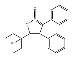 -delta-2-5-Isoxazolinecarbinol,  -alpha-,-alpha--diethyl-3,4-diphenyl-,  N-oxide  (2CI) Structure