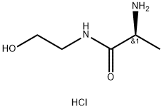 (2S)-2-氨基-N-(2-羟乙基)丙酰胺盐酸盐, 86150-09-6, 结构式