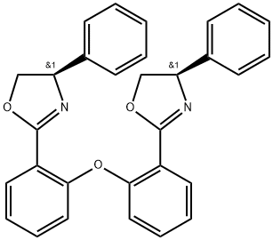 (4R,4'R)-2,2'-(氧基双(2,1-亚苯基))双(4-苯基-4,5-二氢噁唑),861885-42-9,结构式