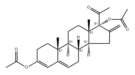 17a-acetyloxy-16-methylenepregna-4-ene-3,20-dione,862-36-2,结构式