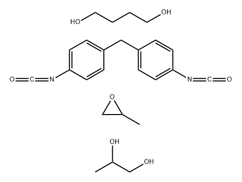 1,4-Butanediol, polymer with 1,1-methylenebis4-isocyanatobenzene, methyloxirane and 1,2-propanediol Structure