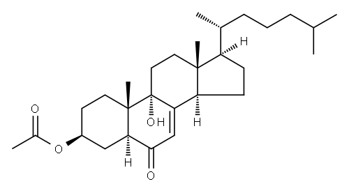 3β-Acetyloxy-9-hydroxy-5α-cholest-7-en-6-one,863-40-1,结构式
