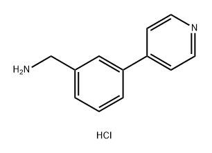 Benzenemethanamine, 3-(4-pyridinyl)-, hydrochloride (1:1) Structure