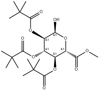 α-D-Glucopyranuronic acid, methyl ester, 2,3,4-tris(2,2-dimethylpropanoate) 结构式