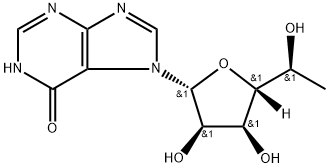 7-(6'-deoxytalofuranosyl)hypoxanthine Struktur