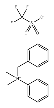 Benzenemethanaminium, N,N-dimethyl-N-phenyl-, 1,1,1-trifluoromethanesulfonate (1:1) Structure