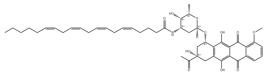daunomycin-arachidonic acid complex Struktur