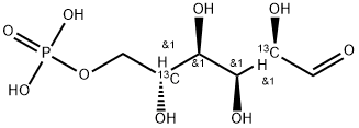 D-Glucose-2,5-13C2, 6-(dihydrogen phosphate) (9CI) Structure