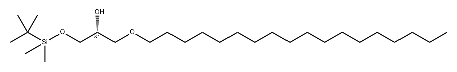 (R)-1-((叔丁基二甲基甲硅烷基)氧基)-3-(十八烷氧基)丙-2-醇 结构式