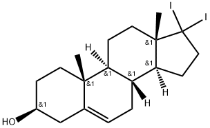 Androst-5-en-3-ol, 17,17-diiodo-, (3β)- (9CI) Structure