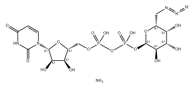 UDP-6-叠氮-6-脱氧-D-半乳糖二钠盐, 868141-12-2, 结构式
