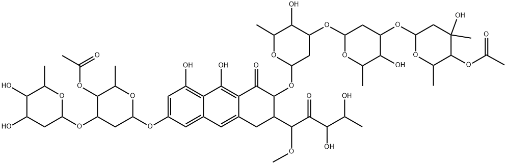 去甲基橄榄霉素 B, 86917-63-7, 结构式
