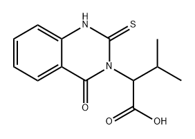 3(2H)-Quinazolineacetic acid, 1,4-dihydro-α-(1-methylethyl)-4-oxo-2-thioxo- Struktur