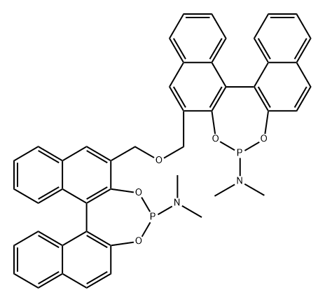 (11BR,11'BR)-2,2'-[氧基双(亚甲基)]双[N,N-二甲基二萘并[2,1-D:1',2'-F][1,3,2]二氧杂磷杂环己烷-4-胺],869492-11-5,结构式