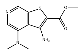 methyl 3-amino-4-(dimethylamino)thieno[2,3-c]pyridine-2-carboxylate 结构式