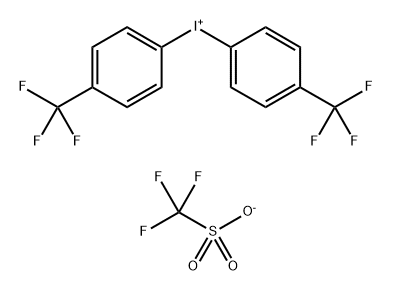 二(4-三氟甲基苯基)三氟甲磺酸碘98.00% 结构式