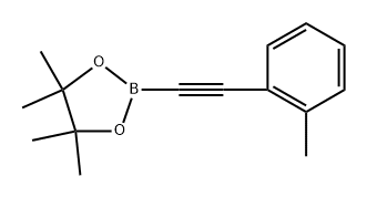 4,4,5,5-四甲基-2-(邻甲苯乙炔基)-1,3,2-二氧硼烷 结构式
