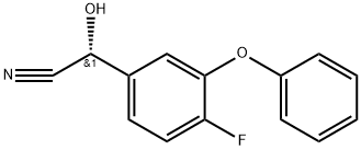 Benzeneacetonitrile, 4-fluoro-α-hydroxy-3-phenoxy-, (αR)- Struktur