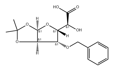 α-D-Glucofuranuronic acid, 1,2-O-(1-Methylethylidene)-3-O-(phenylMethyl)- Structure