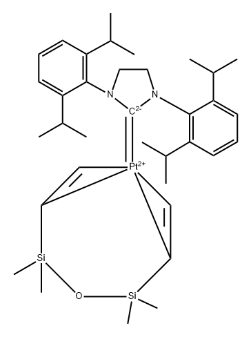 1,3-divinyltetramethyl-disiloxane-1,3-bis-(2,6-diisopropylphenyl)-imidazolidinylidene-platinum(0) 结构式