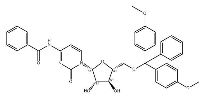 N4-Benzo yl-5’-O-(4,4’-dimethoxytrityl)-aracytidine Structure