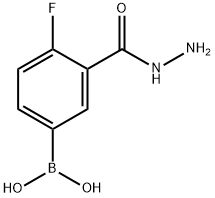 Benzoic acid, 5-borono-2-fluoro-, 1-hydrazide (9CI) Structure