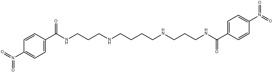 N(1),N(14)-bis(4-nitrobenzoyl)spermine Struktur