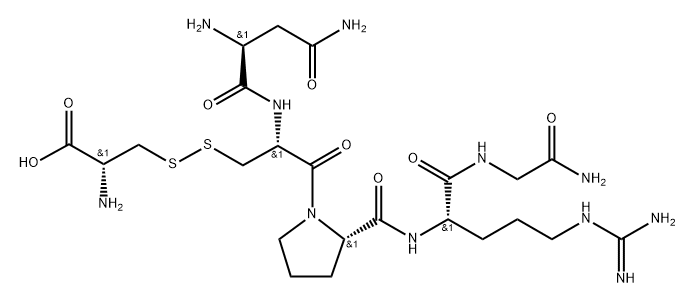 argipressin (5-9), (2-1')-disulfide Cys(6)- Structure