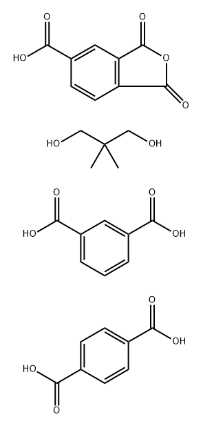 1,3-苯二羧酸与1,4-苯二羧酸、1,3-二氢-1,3-二氧-5-异苯并呋喃羧酸和2,2-二甲基-1,3-丙二醇的聚合物, 87726-51-0, 结构式