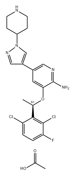 Crizotinib acetate Structure