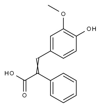 Benzeneacetic acid, α-[(4-hydroxy-3-methoxyphenyl)methylene]- Structure
