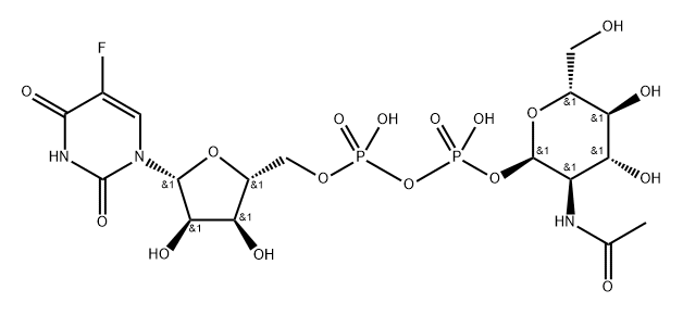 5-fluoro-2'-deoxyuridine diphosphate-N-acetylglucosamine Structure