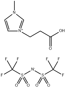1- 羧乙基- 3- 甲基咪唑双(三氟甲烷磺酰)亚胺盐, 878197-36-5, 结构式