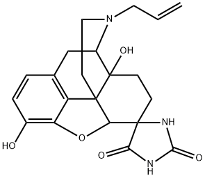 (5'α)-4',5'-エポキシ-3',14'-ジヒドロキシ-17'-(2-プロペニル)スピロ[イミダゾリジン-4,6'-モルフィナン]-2,5-ジオン 化学構造式