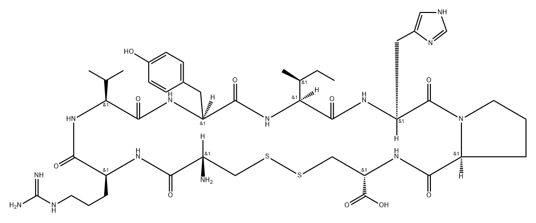 angiotensin II, Cys(1,8)- Struktur
