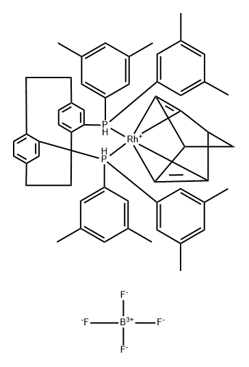 [Rh COD (S)-Xyl-Phanephos]BF4, Rh 11.8% Struktur