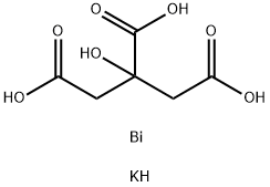 次クエン酸ビスマスカリウム 化学構造式
