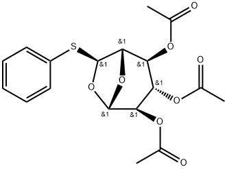 .beta.-D-Glucopyranose, 1,6-anhydro-6-C-(phenylthio)-, triacetate, (6S)- Struktur