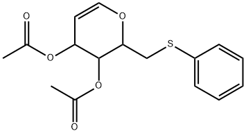 D-arabino-Hex-1-enitol, 1,5-anhydro-2-deoxy-6-S-phenyl-6-thio-, diacetate Structure