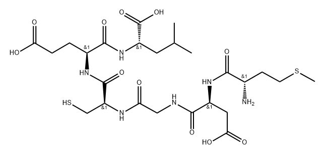 L-Leucine, L-methionyl-L-α-aspartylglycyl-L-cysteinyl-L-α-glutamyl- Struktur