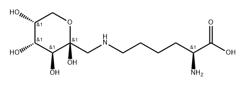 1-DEOXY-1-2-N-(L-LYSINO)-D-FRUCTOSE Structure