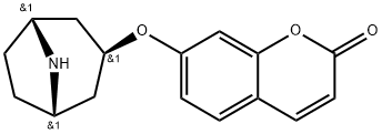 2H-1-Benzopyran-2-one, 7-[(3-exo)-8-azabicyclo[3.2.1]oct-3-yloxy]- 结构式