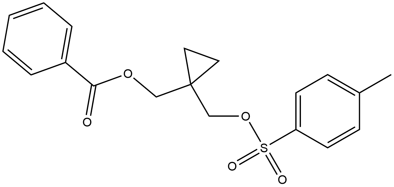 (1-((Tosyloxy)methyl)cyclopropyl)methyl benzoate Structure