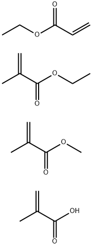2-Propenoic acid, 2-methyl-, polymer with ethyl 2-methyl-2-propenoate, ethyl 2-propenoate and methyl 2-methyl-2-propenoate Struktur