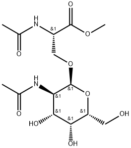 O-(2-acetamido-2-deoxy-alpha-galactopyranosyl)-(1-3)-N-acetylserine methyl ester Struktur