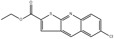 ethyl 6-chlorothieno[2,3-b]quinoline-2-carboxylate 化学構造式