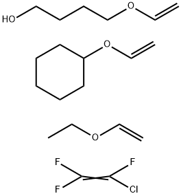 1-Butanol, 4-(ethenyloxy)-, polymer with chlorotrifluoroethene, (ethenyloxy)cyclohexane and ethoxyethene Structure