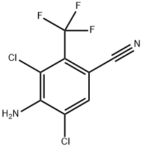 4-氨基-3,5-二氯-2-(三氟甲基)苯甲腈,888073-10-7,结构式