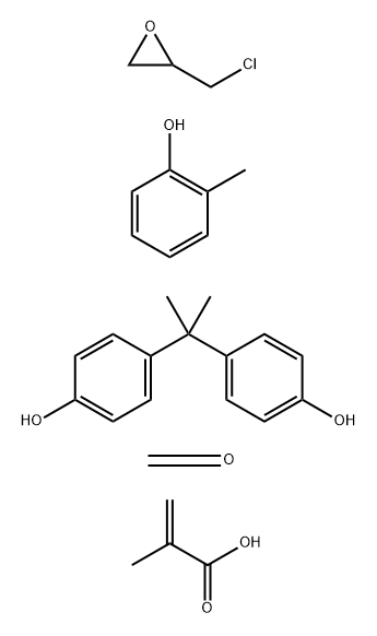 Formaldehyde, polymer with (chloromethyl)oxirane, 4,4'-(1-methylethylidene)bis[phenol] and 2-methylphenol, 2-methyl-2-propenoate Struktur